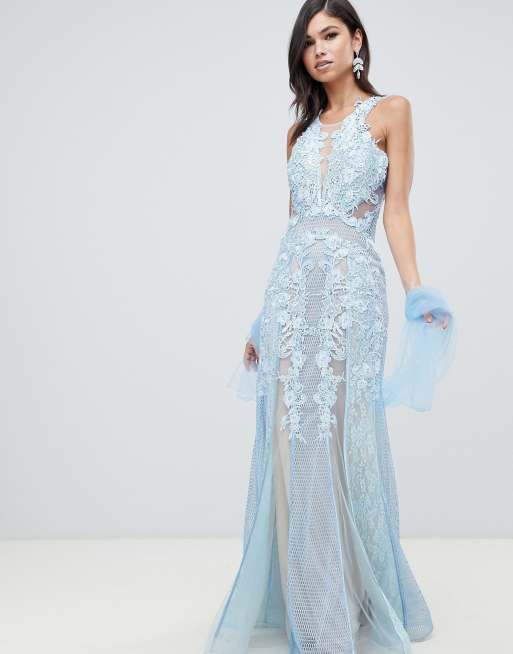 Forever unique 2025 blue lace dress