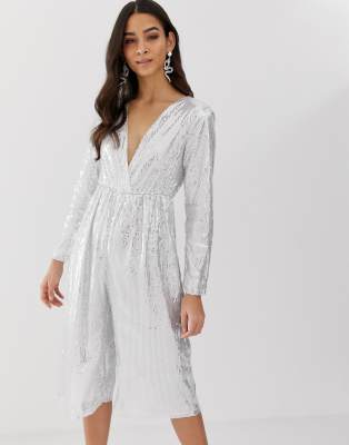 silver jumpsuit asos