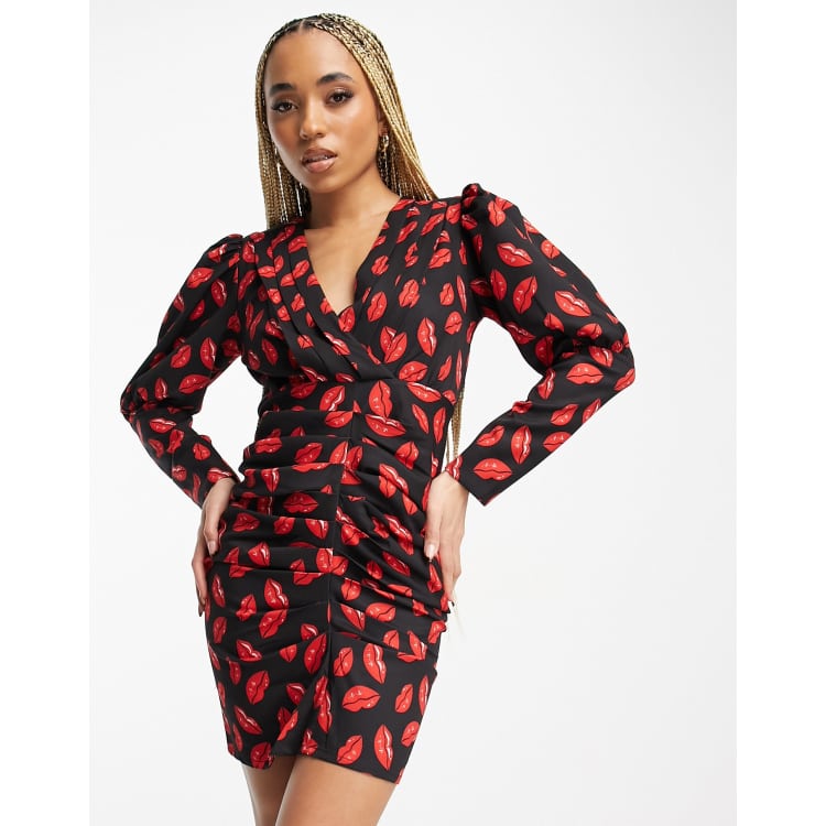 Lipstick 2025 print dress