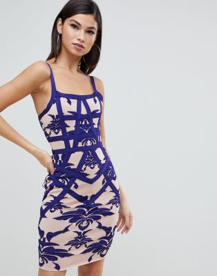printed bodycon dress