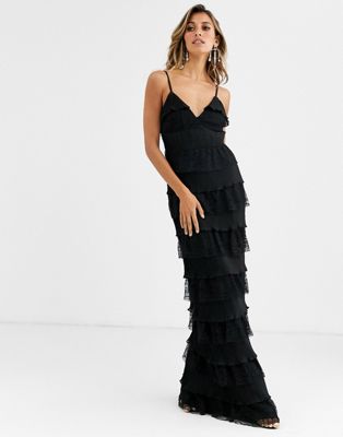 forever unique black maxi dress