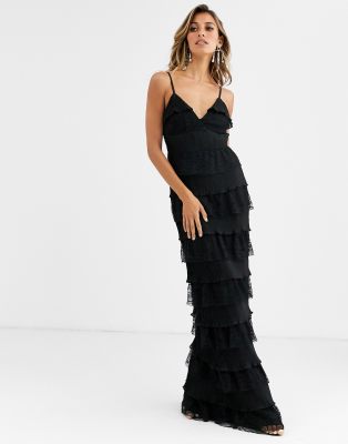 forever unique black maxi dress