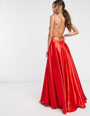 forever unique satin maxi dress