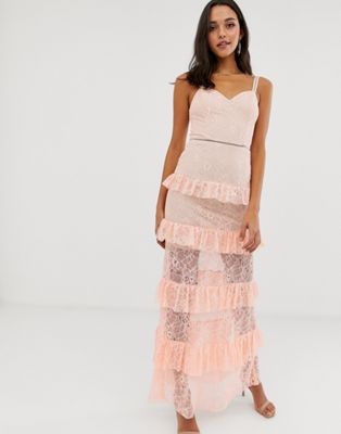 forever unique tiered maxi dress
