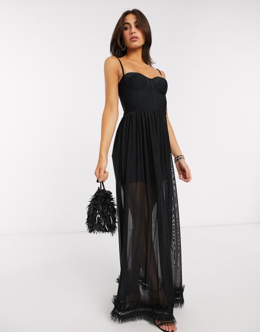 Forever unique hotsell black maxi dress