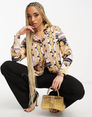 Forever Unique shirt in chain print