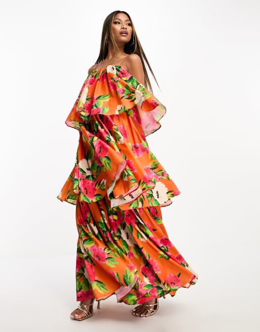 Forever unique 2025 palm print dress