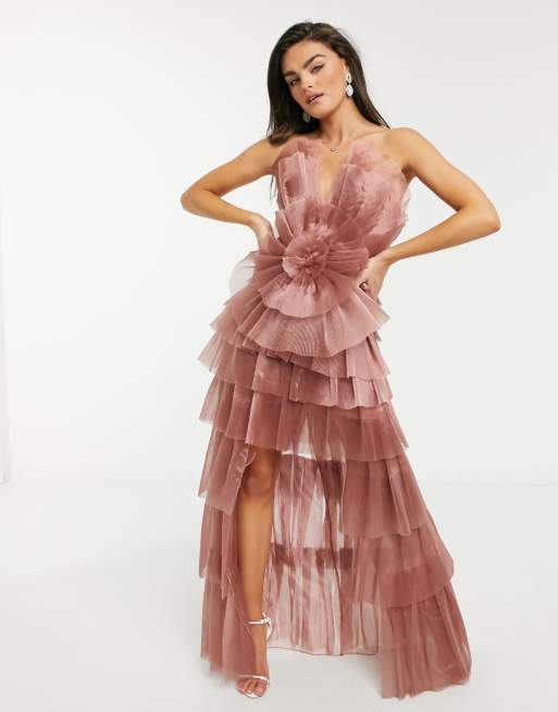 Forever unique tiered maxi hot sale dress