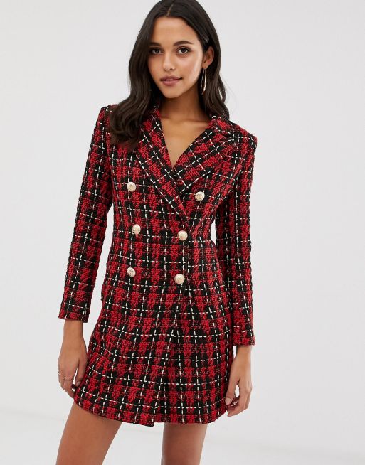 Forever Unique tweed blazer dress