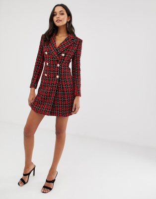 blazer dress tweed