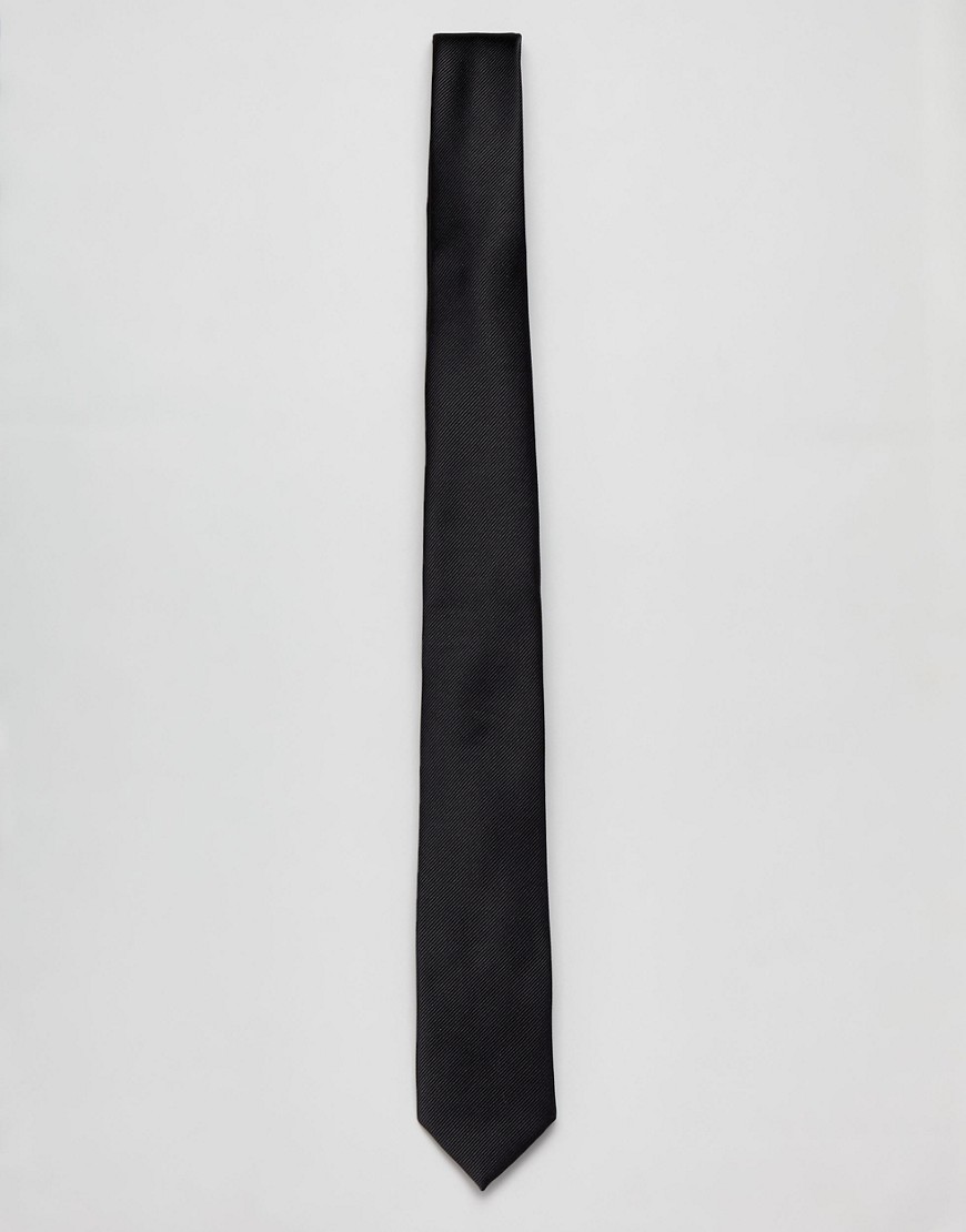Formelt slips i sort fra Burton Menswear