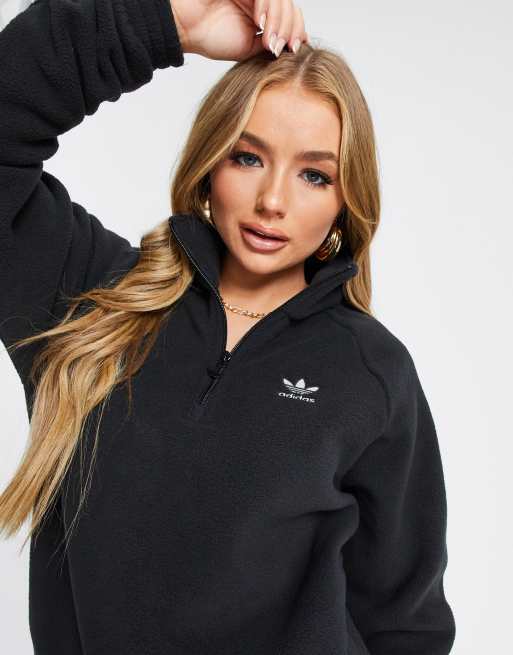 negro con cremallera corta logo de adidas Originals | ASOS