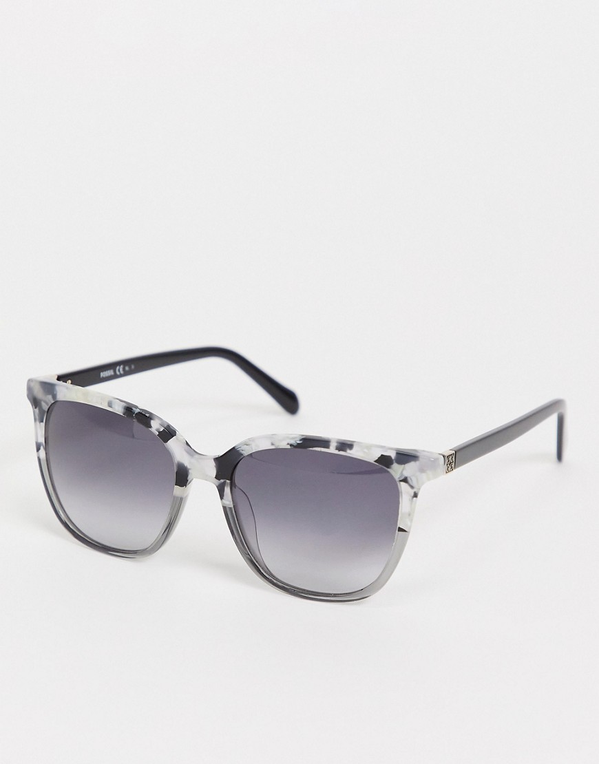 Fossil 2094/G/S square lens sunglasses-Black