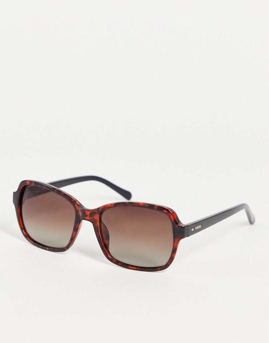 Fossil 3095/S square lens sunglasses-Black