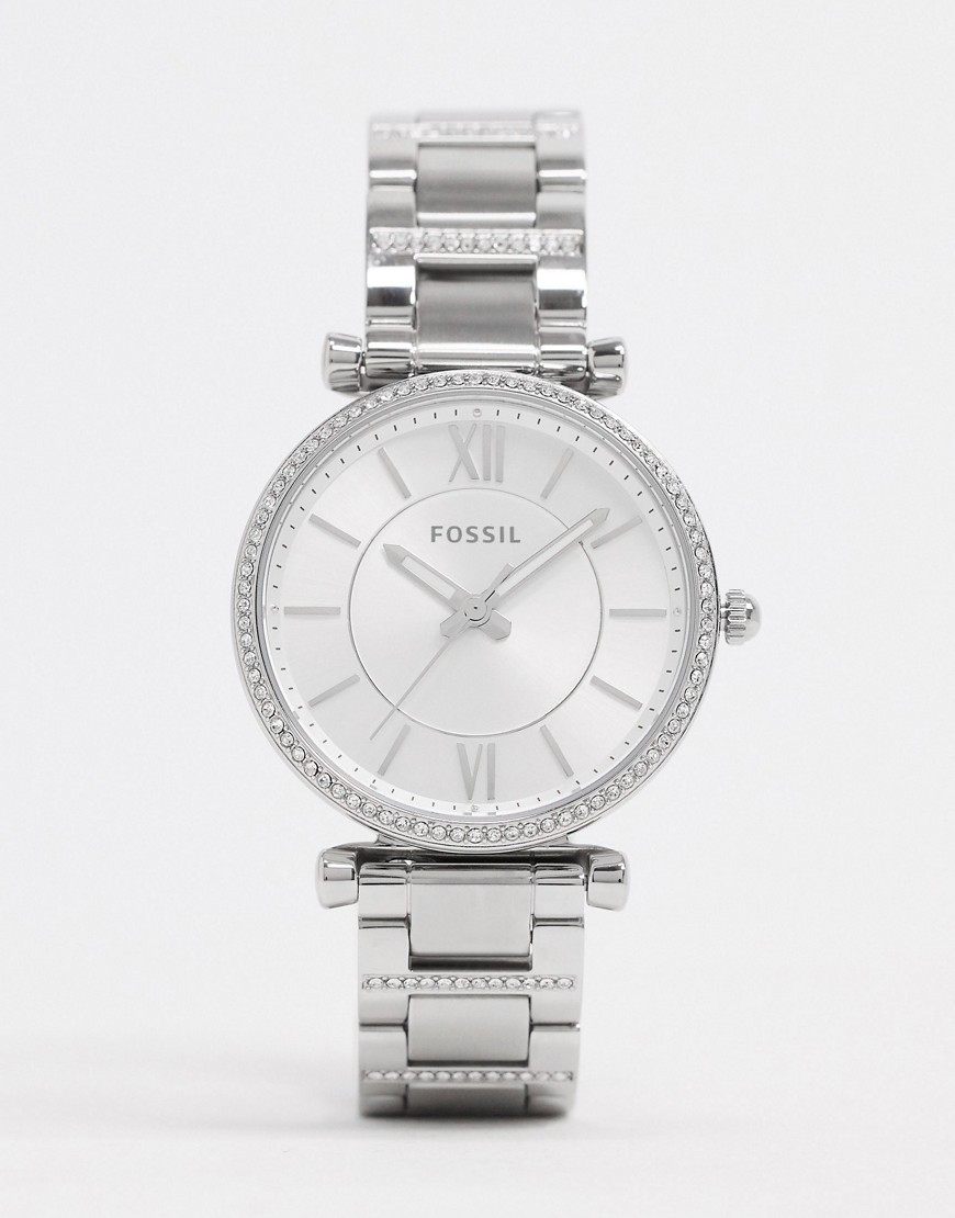 Fossil – Carlie – Klocka med silverfärgat armband ES4341