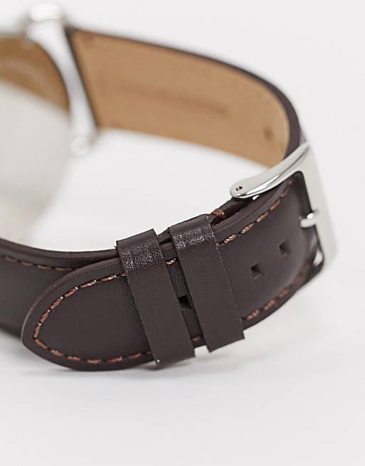 Fossil Copeland brown leather watch FS5663 | ASOS