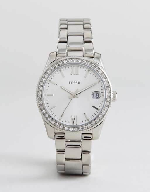 Fossil ES4317 Scarlette Mini Bracelet Watch In Silver