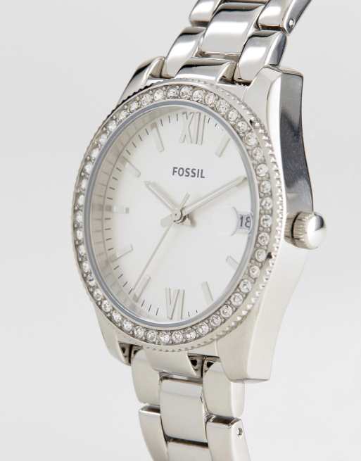 Fossil ES4317 Scarlette Mini Bracelet Watch In Silver