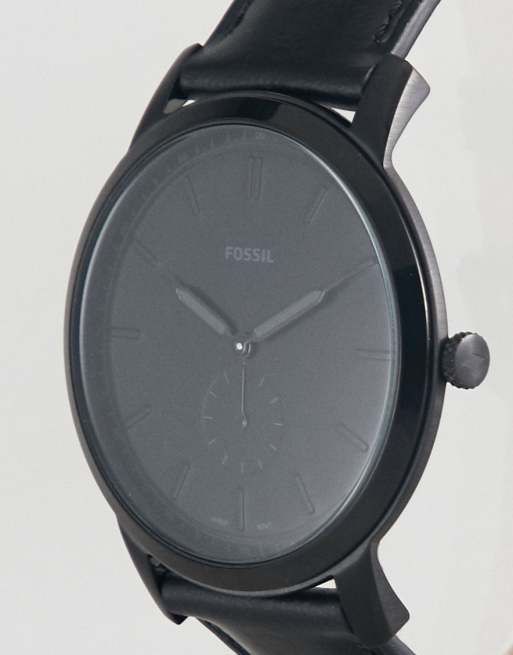 Fossil FS5447 The Minimalist Leather Watch in Black