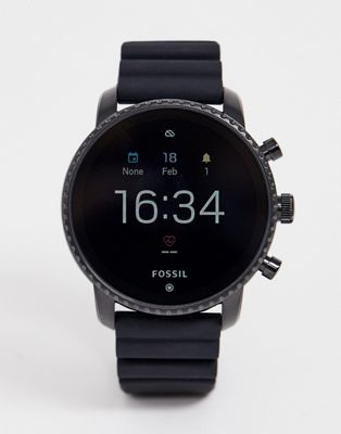 Fossil - FTW4018 Gen 4 Q Explorist HR - Horloge van siliconen in zwart