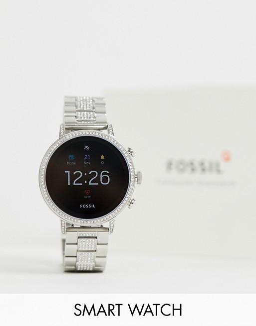 Fossil FTW6013 Gen 4 Q Venture Smart Watch 40mm In Silver