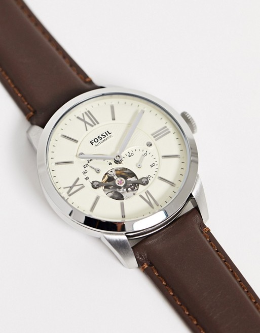 Fossil ME3064 Townsman leather watch in brown