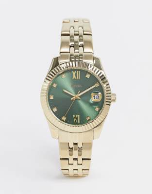Fossil - Mini scarlett - Goudkleurig metalen horloge met schakelband en