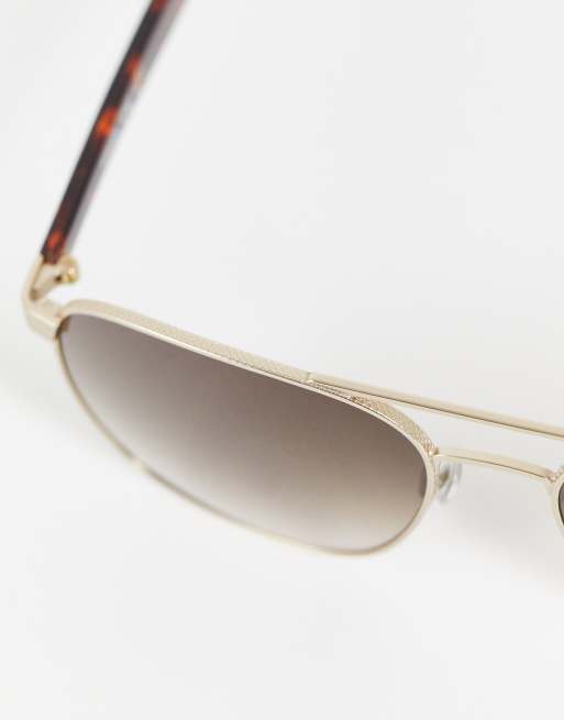 Fossil - Occhiali da sole modello aviatore oro chiaro, 3 di 4