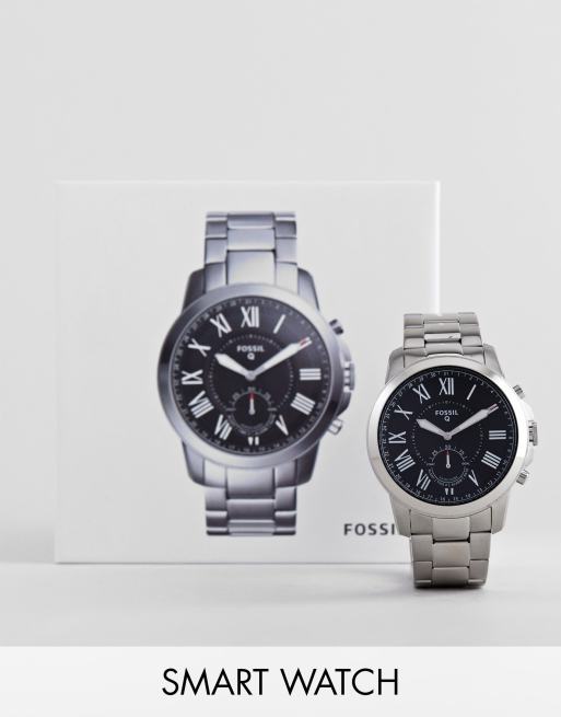 Fossil q grant hot sale stainless steel hybrid smartwatch