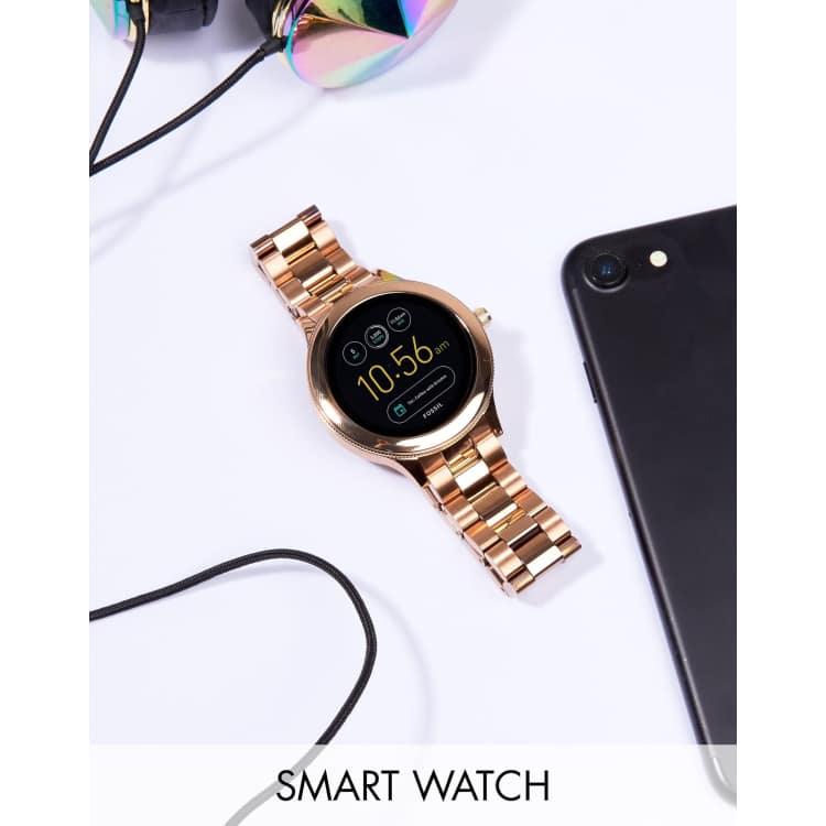 Fossil Q FTW6000 Venture bracelet smart watch in rose gold ASOS