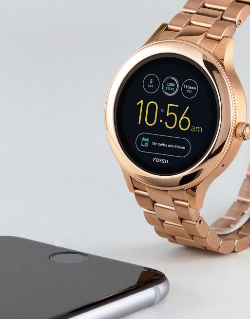 Fossil Q FTW6000 Venture bracelet smart watch in rose gold