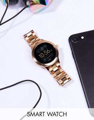 Fossil - Q FTW6000 Venture - Smartwatch-armband in roségoud