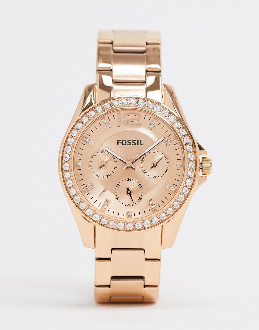 Fossil - Riley - Armbåndsur i rosaguld ES2811