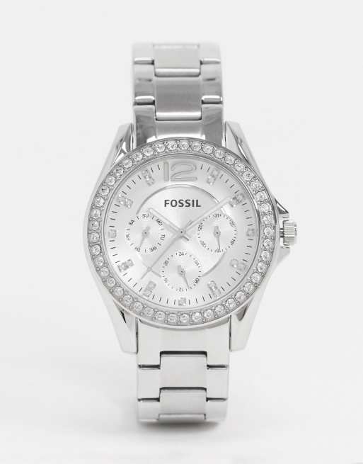 Fossil Riley silver bracelet watch ES3202 ASOS