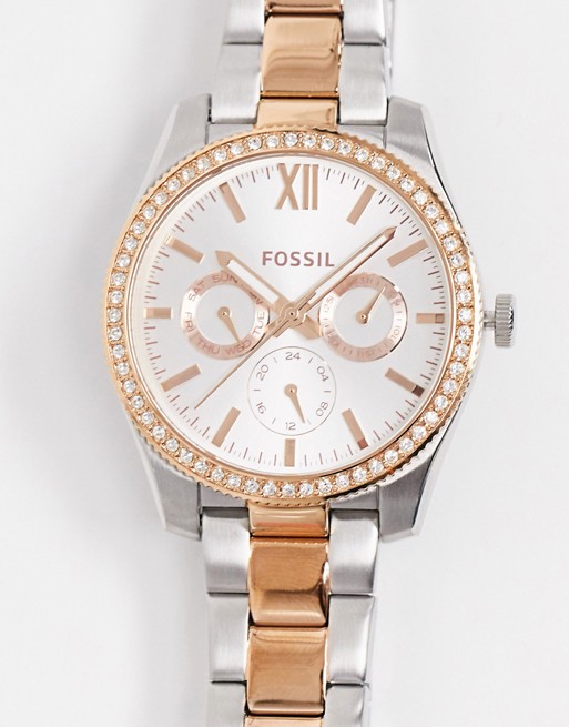 Fossil two tone gold watch