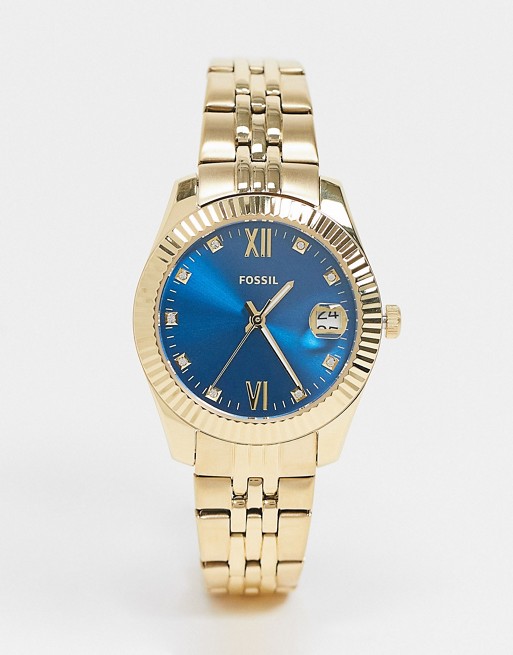 Fossil womens bracelet watch in gold ES4947