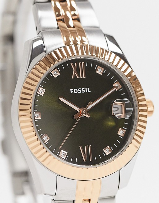 Fossil womens mix metal bracelet watch ES4948