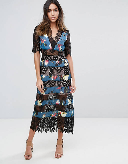 Foxiedox Sweetwater Striped Dress With Lace Panel | ASOS