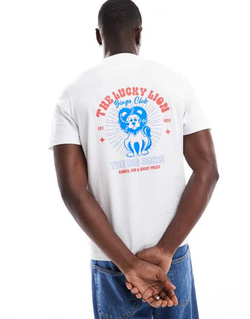 Frah - Como - T-shirt met print in wit 