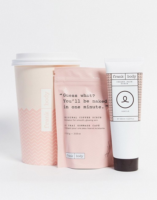 Frank Body Coffee Cup Babeachino - Original Coffee Scrub & Creamy Face Scrub Set