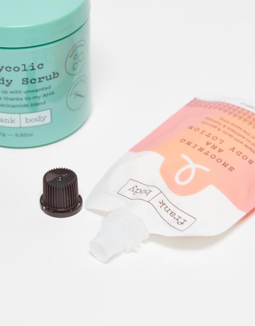 Frank Body – Glykol-Körperpeeling (250 g) + kostenlose glättende AHA-Körperlotion (50 ml), 4 von 4