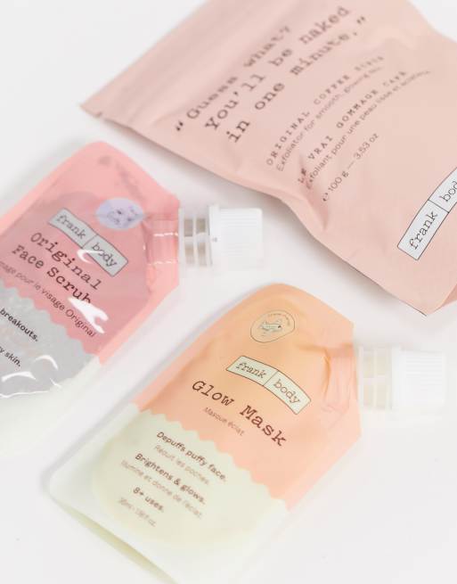 Frank Body - Mini Scrub and Glow Collection Kit - Scrub per il viso, maschera illuminante e scrub per il corpo, 2 di 4