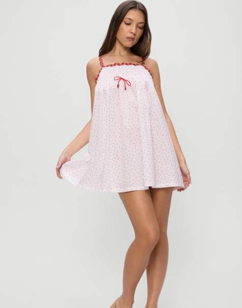 Frankies Bikinis Coppola gause mini dress in tiny berry - view 1