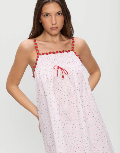 Frankies Bikinis Coppola gause mini dress in tiny berry, 3 of 3