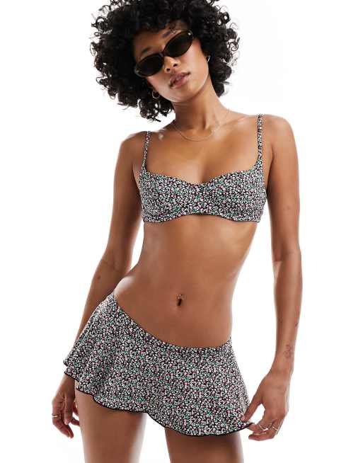 Frankies Bikinis izabella floral ditsy bikini bottom in summer nights