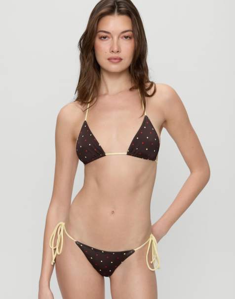 Frankies Bikinis Mackenzie reversible bikini bottom in honey bug - view 1
