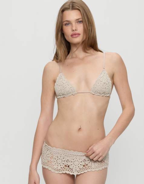 Frankies Bikinis Shelly crochet bikini skort in birthday suit - view 1