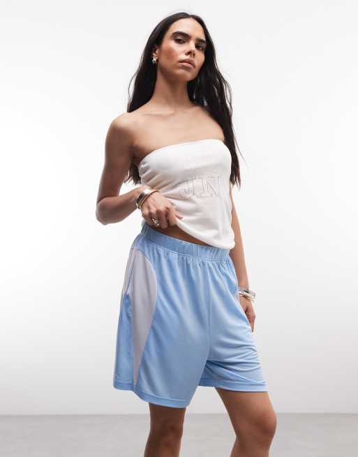 Frankies Bikinis X Jennie Kim jersey shorts in powder blue, 3 of 5