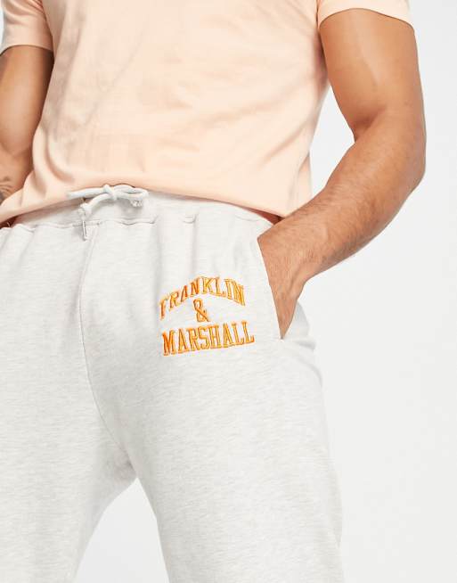 Franklin Marshall jersey joggers in grey