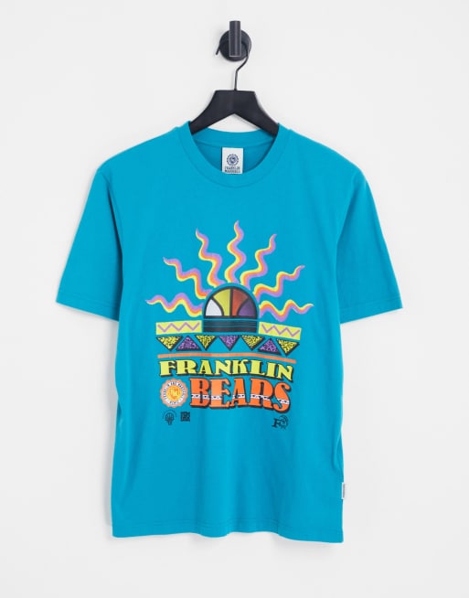 Franklin & Marshall - T-shirt met print in blauw